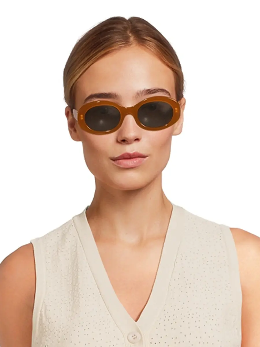 Celine Women's Triomphe 52MM Oval Sunglasses | Thumbnail 3 Celine Women's Triomphe 52MM Oval Sunglasses | Thumbnail 3