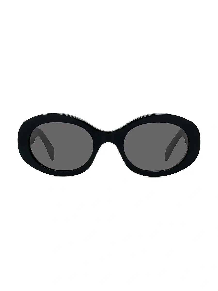 Celine Women's Triomphe 52MM Oval Sunglasses | Thumbnail 4
