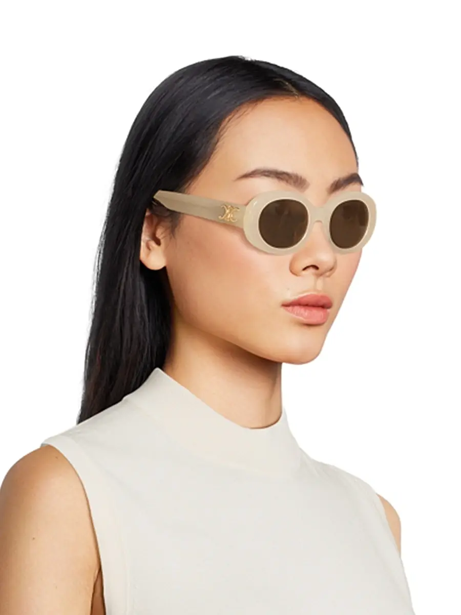 Celine Women's Triomphe 52MM Oval Sunglasses | Thumbnail 3 Celine Women's Triomphe 52MM Oval Sunglasses | Thumbnail 3
