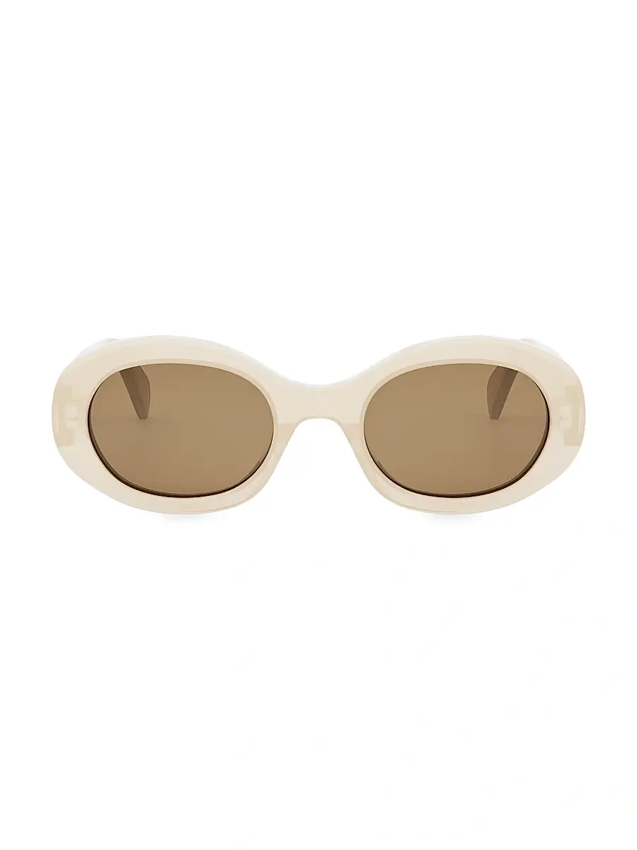 Celine Women's Triomphe 52MM Oval Sunglasses | Thumbnail 4 Celine Women's Triomphe 52MM Oval Sunglasses | Thumbnail 4