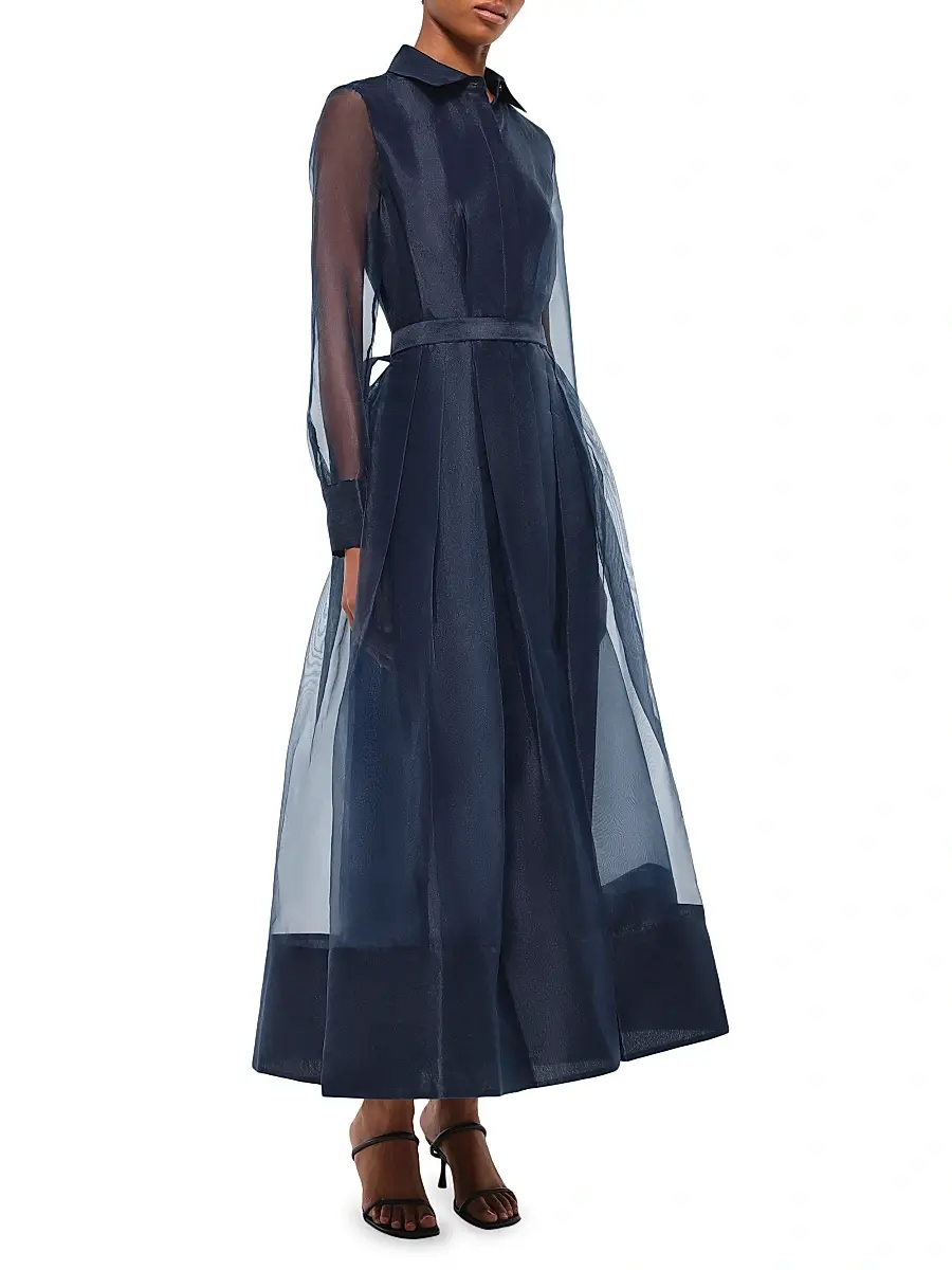 Simkhai Women's Montgomery Organza Button-Front Gown | Thumbnail 3 Simkhai Women's Montgomery Organza Button-Front Gown | Thumbnail 3