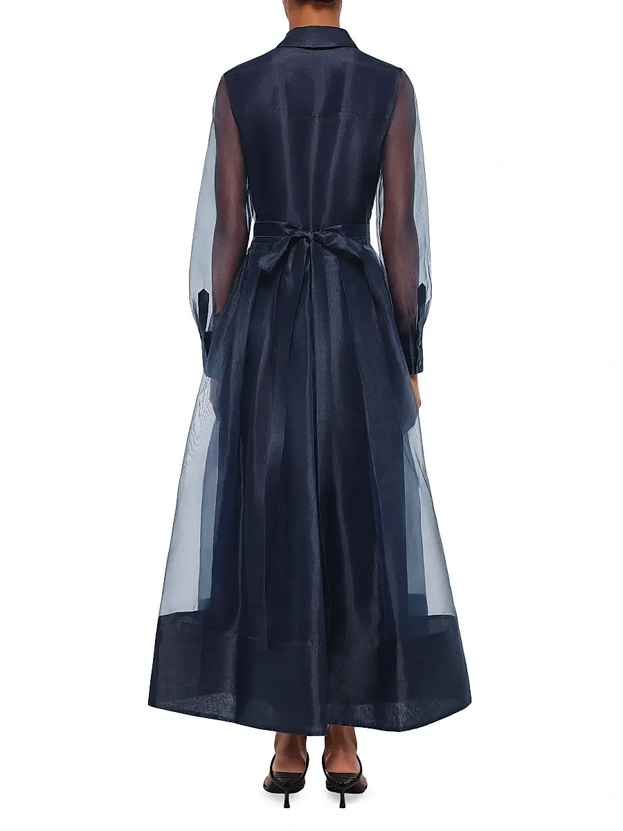 Simkhai Women's Montgomery Organza Button-Front Gown | Thumbnail 5 Simkhai Women's Montgomery Organza Button-Front Gown | Thumbnail 5