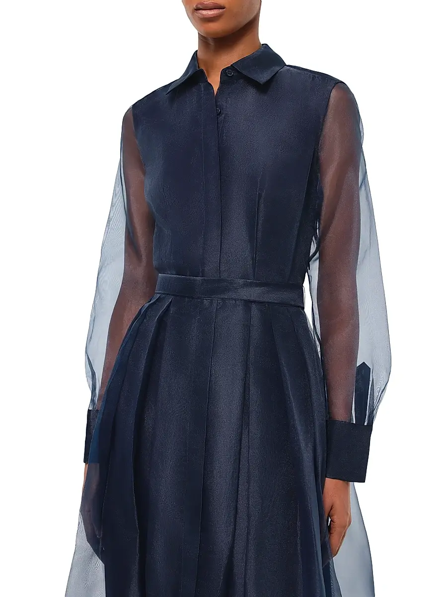 Simkhai Women's Montgomery Organza Button-Front Gown | Thumbnail 6 Simkhai Women's Montgomery Organza Button-Front Gown | Thumbnail 6