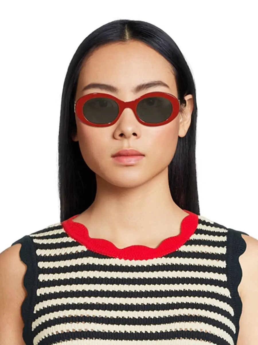 Celine Women's Triomphe 52MM Oval Sunglasses | Thumbnail 2 Celine Women's Triomphe 52MM Oval Sunglasses | Thumbnail 2