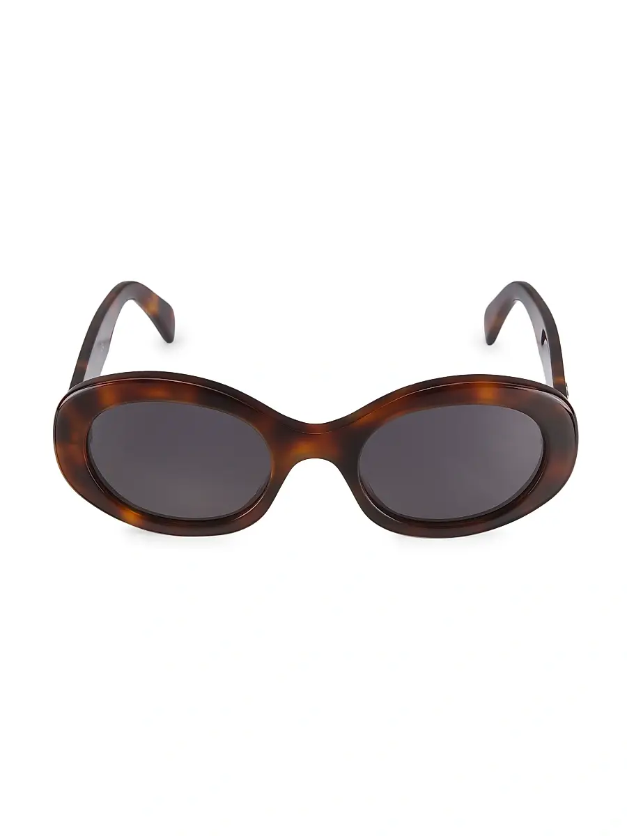Celine Women's Triomphe 52MM Oval Sunglasses | Thumbnail 4
