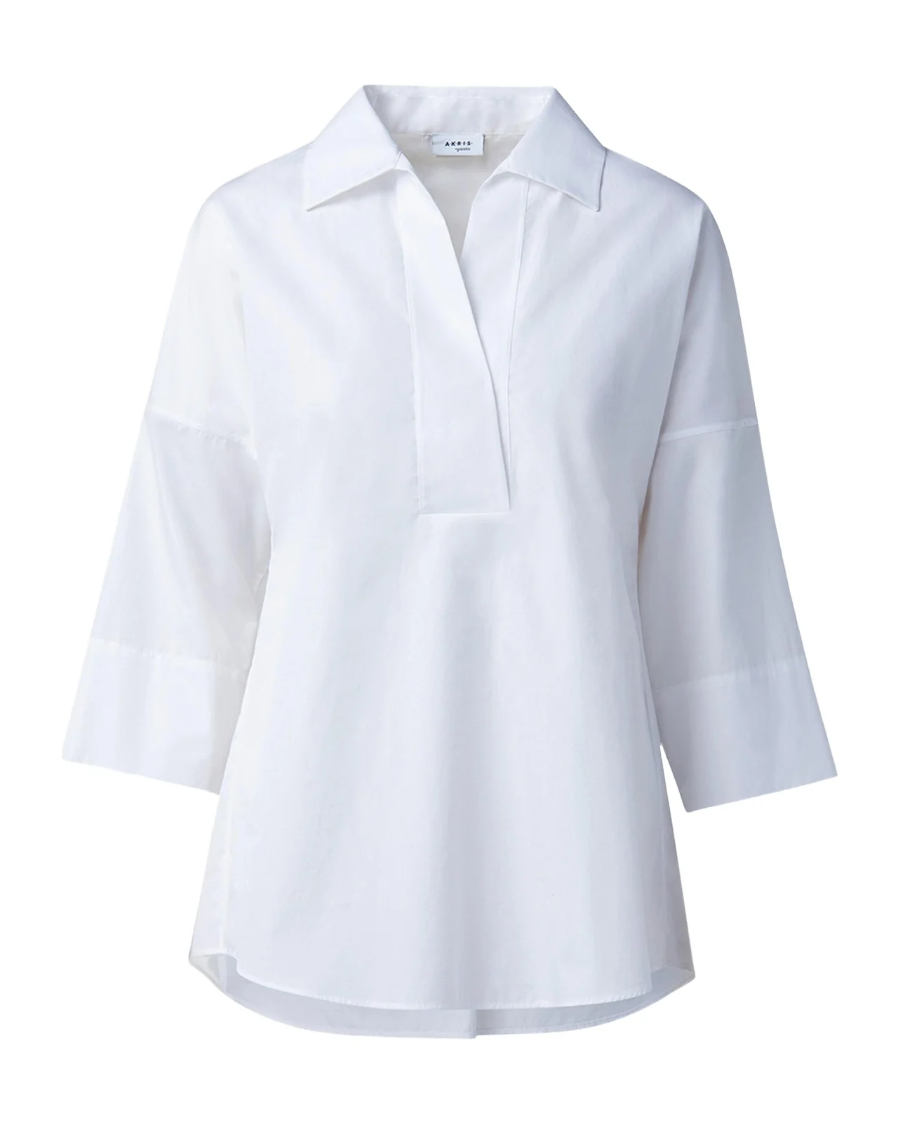 Kimono-Sleeve Split-Neck Blouse Kimono-Sleeve Split-Neck Blouse