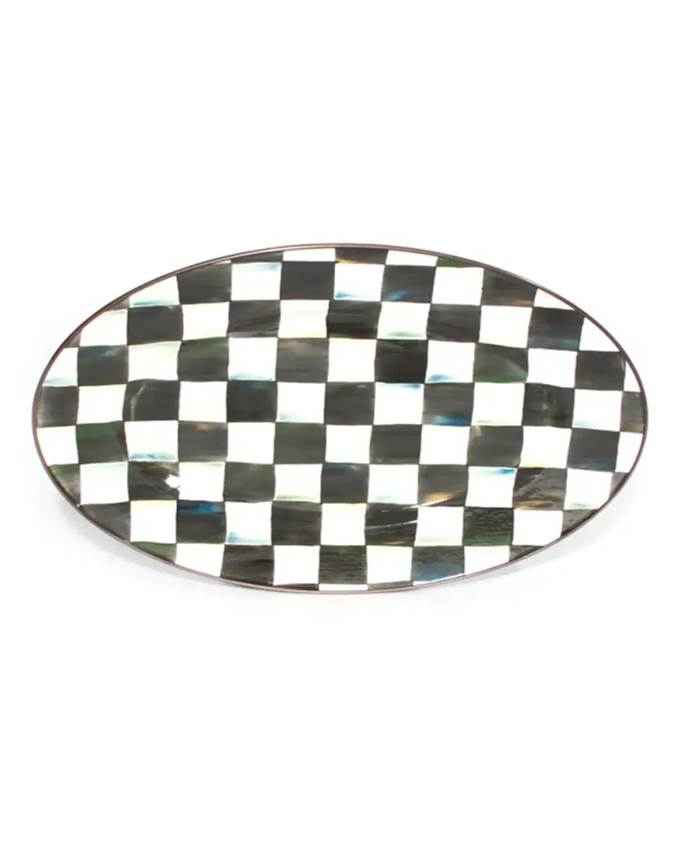 MacKenzie-Childs Large Courtly Check Oval Platter | Thumbnail 2 MacKenzie-Childs Large Courtly Check Oval Platter | Thumbnail 2