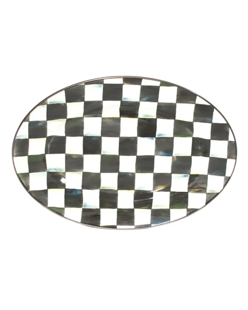 MacKenzie-Childs Large Courtly Check Oval Platter
