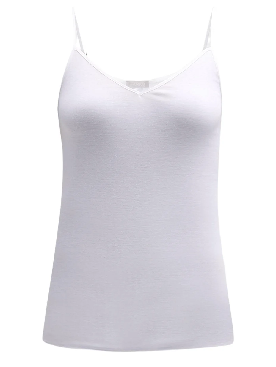 Hanro Seamless Cotton V-Neck Camisole