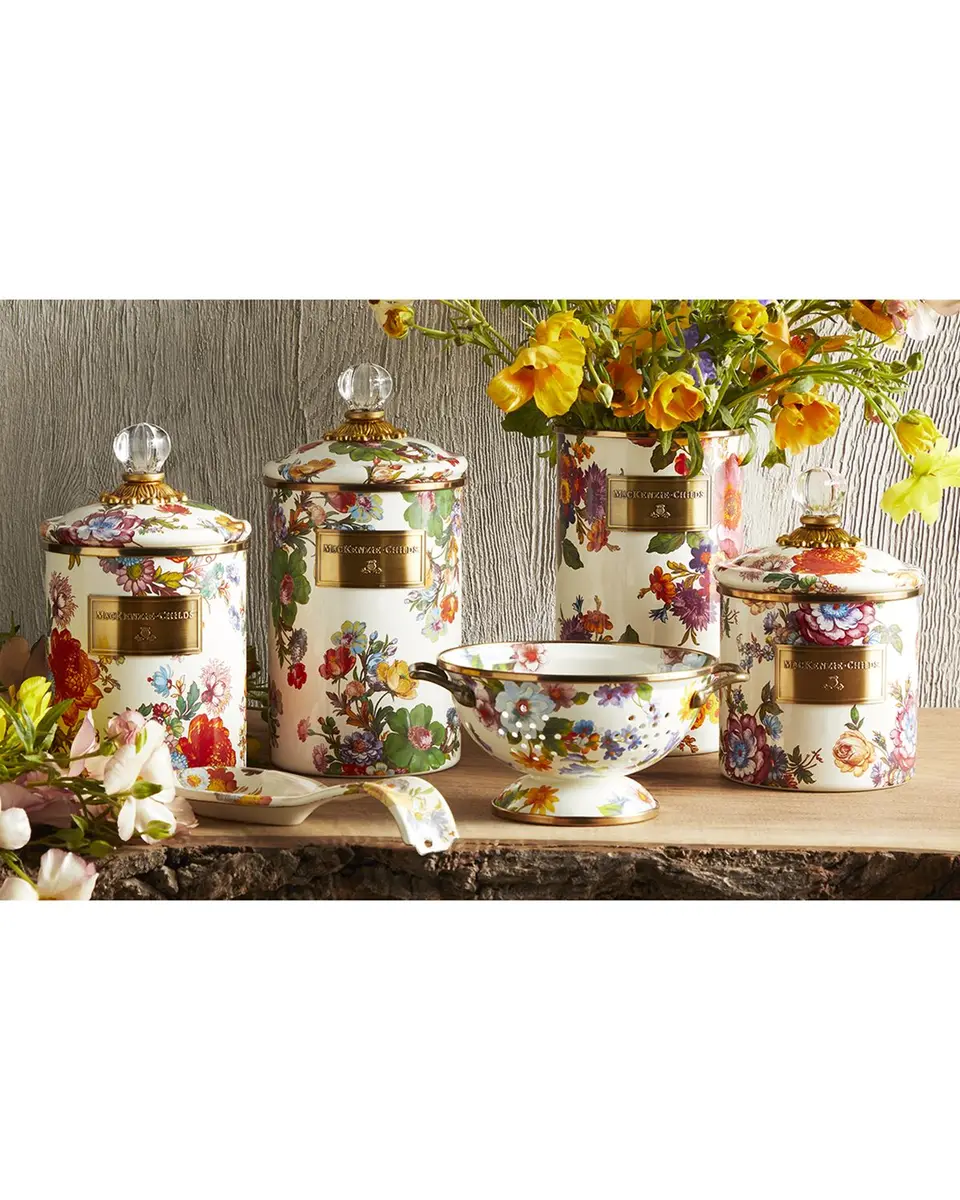 MacKenzie-Childs Flower Market White Utensil Holder | Thumbnail 3 MacKenzie-Childs Flower Market White Utensil Holder | Thumbnail 3