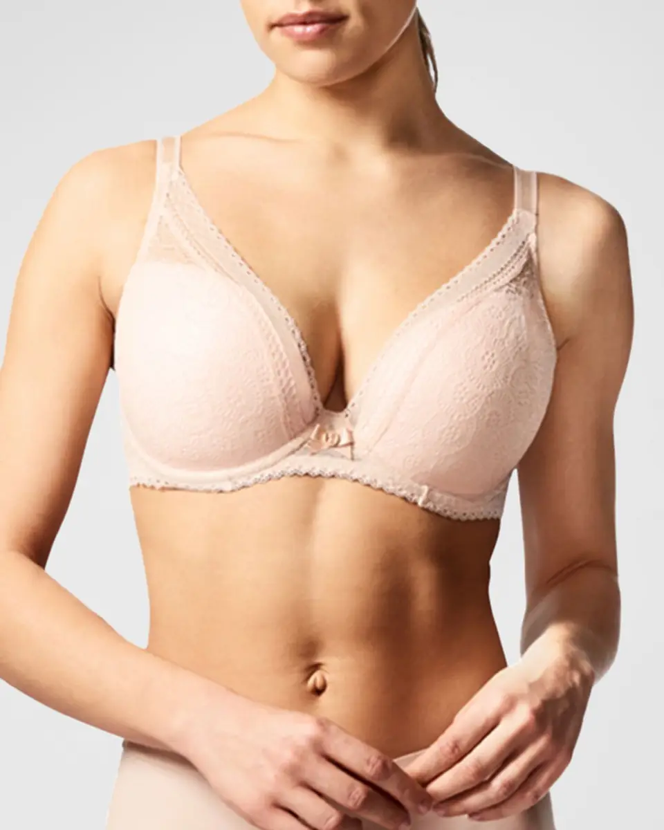 Chantelle Festivite Lace Plunge Bra, Bright Pink | Thumbnail 2 Chantelle Festivite Lace Plunge Bra, Bright Pink | Thumbnail 2
