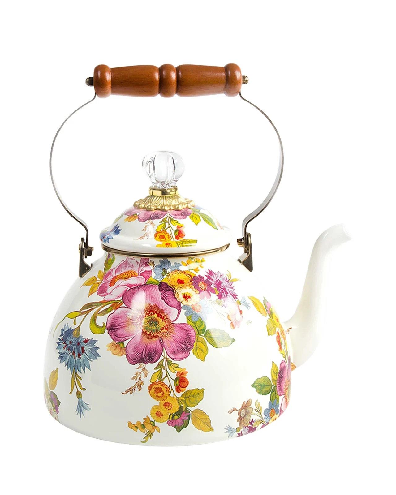 MacKenzie-Childs Flower Market Three-Quart Tea Kettle