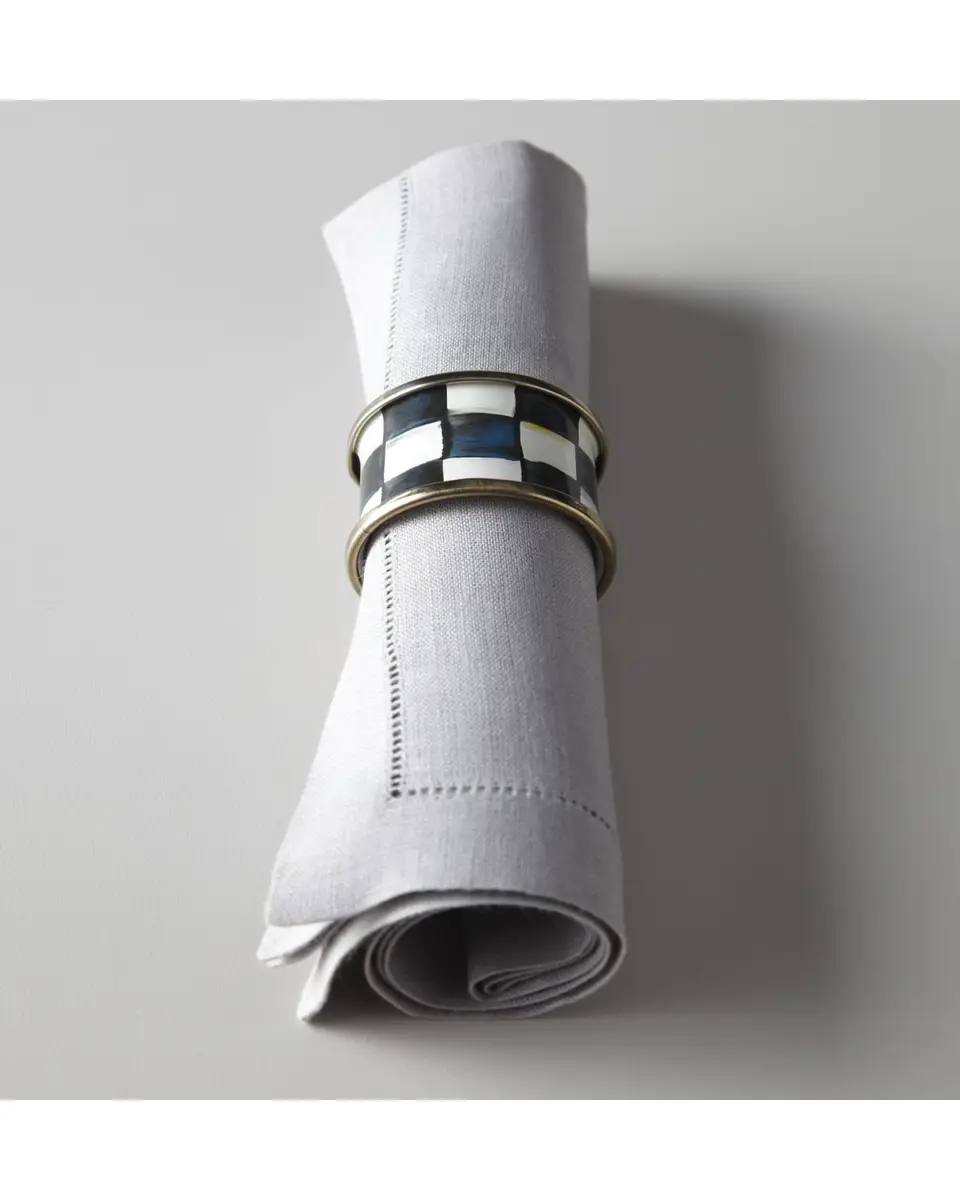 MacKenzie-Childs Four Courtly Check Napkin Rings | Thumbnail 2 MacKenzie-Childs Four Courtly Check Napkin Rings | Thumbnail 2