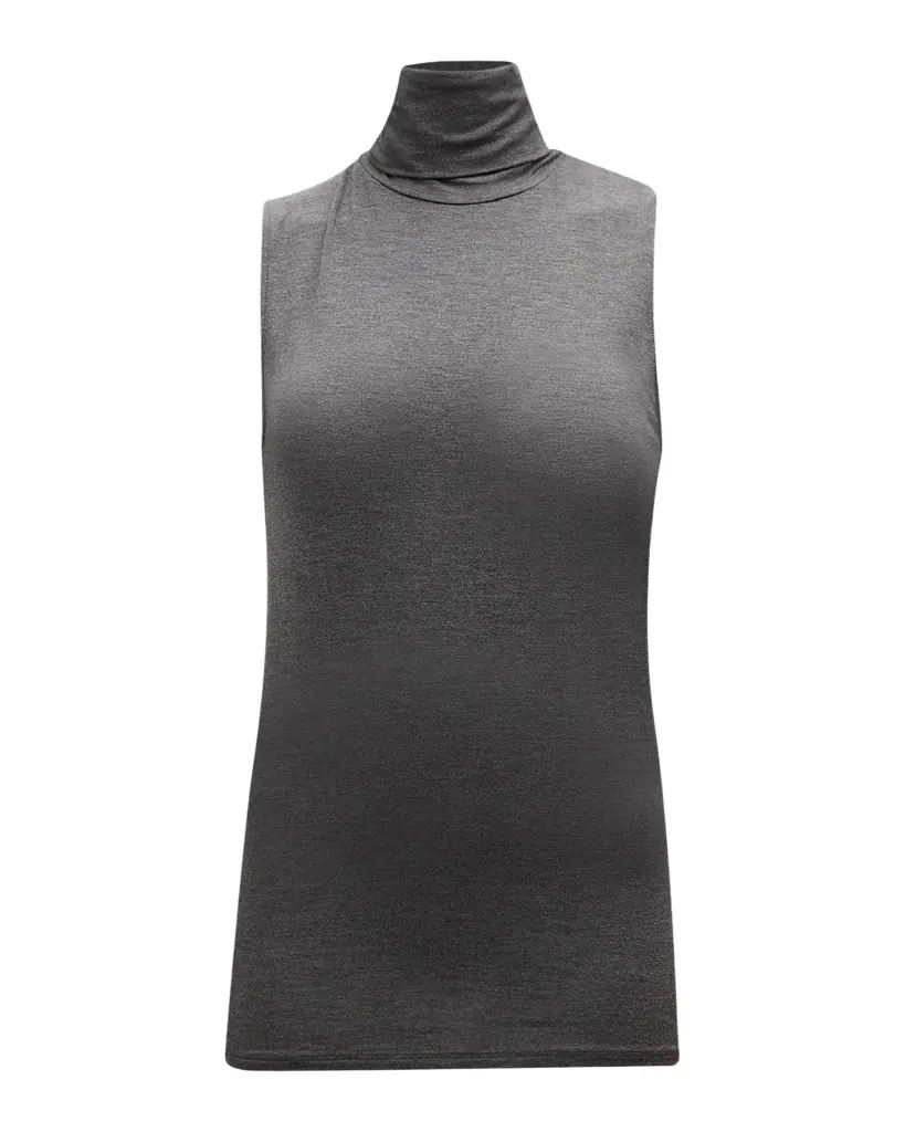 Majestic Filatures Soft Touch Sleeveless Stretch Turtleneck | Image 1 Majestic Filatures Soft Touch Sleeveless Stretch Turtleneck | Image 1