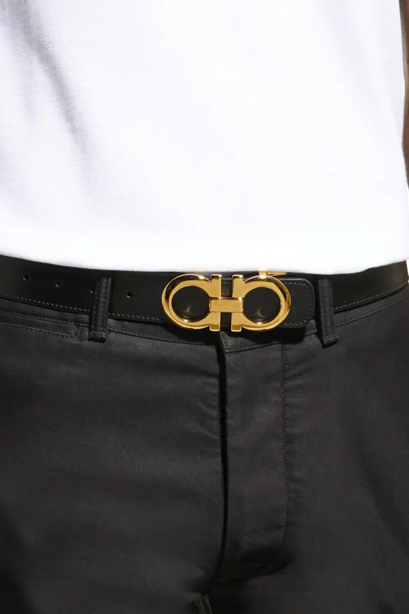 Ferragamo Men's Reversible Double-Gancini Leather Belt | Thumbnail 5