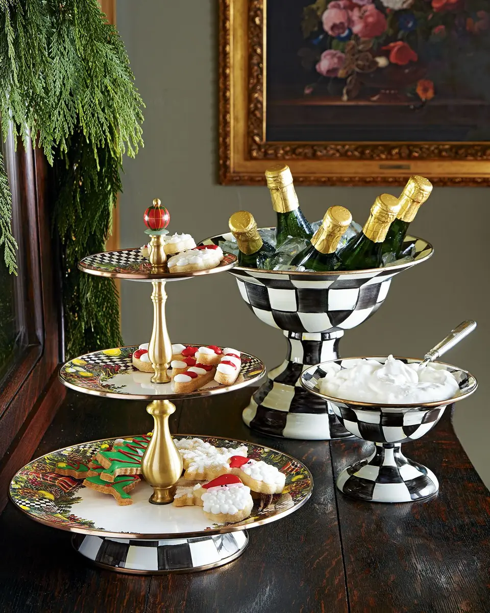MacKenzie-Childs Small Courtly Check Compote | Thumbnail 2 MacKenzie-Childs Small Courtly Check Compote | Thumbnail 2