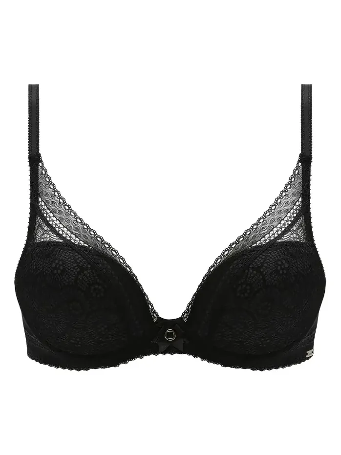 Festivite Lace Plunge Bra, Bright Pink