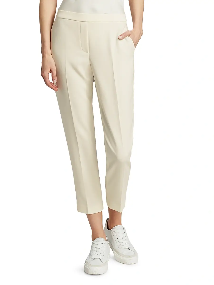 Theory Women's Treeca Pull-On Ankle Trousers | Thumbnail 3 Theory Women's Treeca Pull-On Ankle Trousers | Thumbnail 3