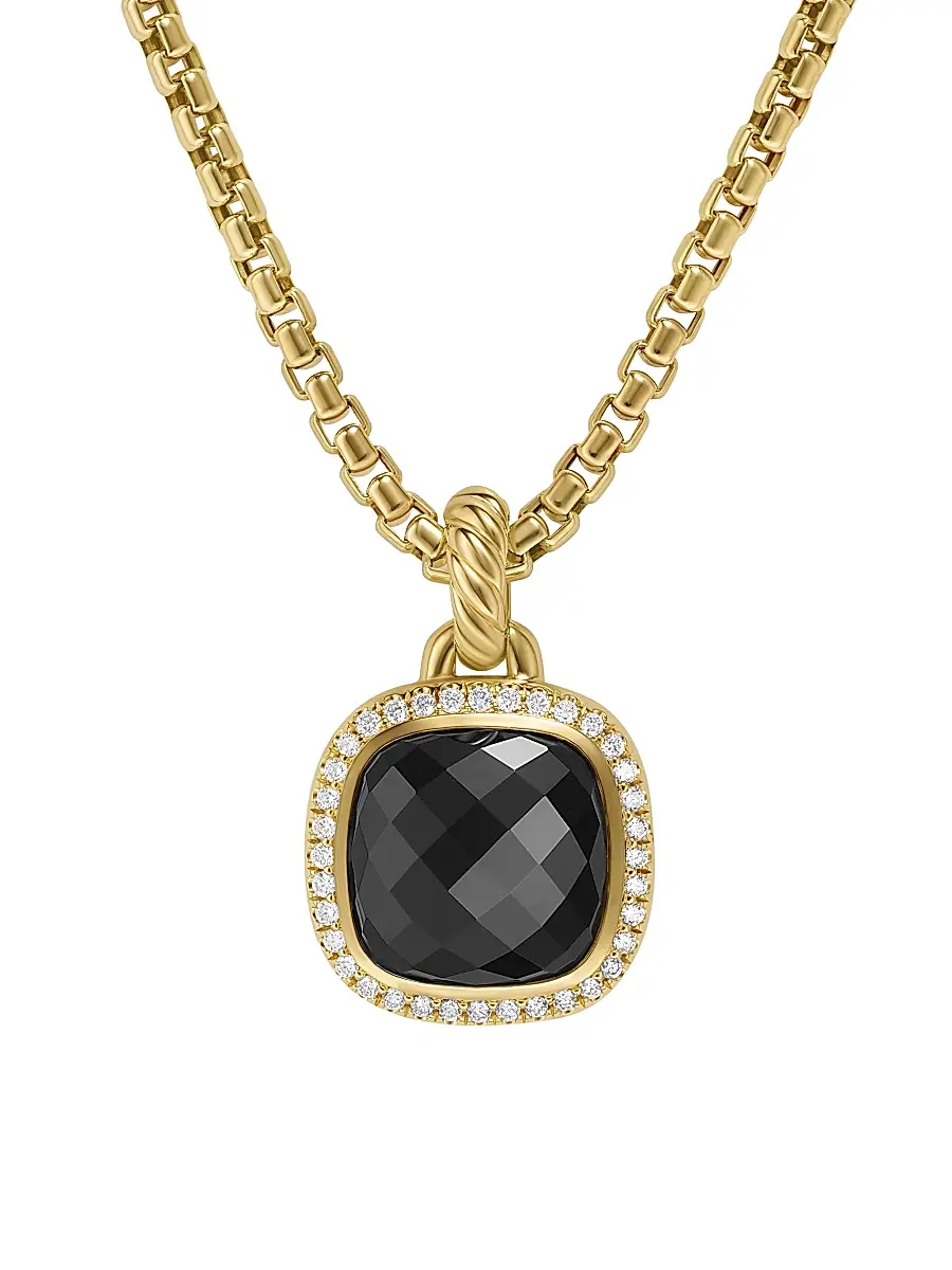 David Yurman Women's Albion Pendant in 18K Yellow Gold - Black Onyx | Image 1 David Yurman Women's Albion Pendant in 18K Yellow Gold - Black Onyx | Image 1