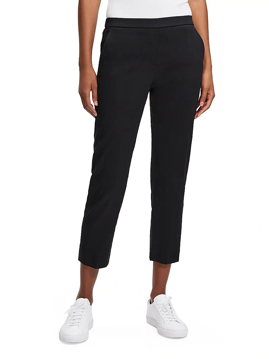 Theory Women's Treeca Linen Pull-On Crop Pants | Thumbnail 3 Theory Women's Treeca Linen Pull-On Crop Pants | Thumbnail 3