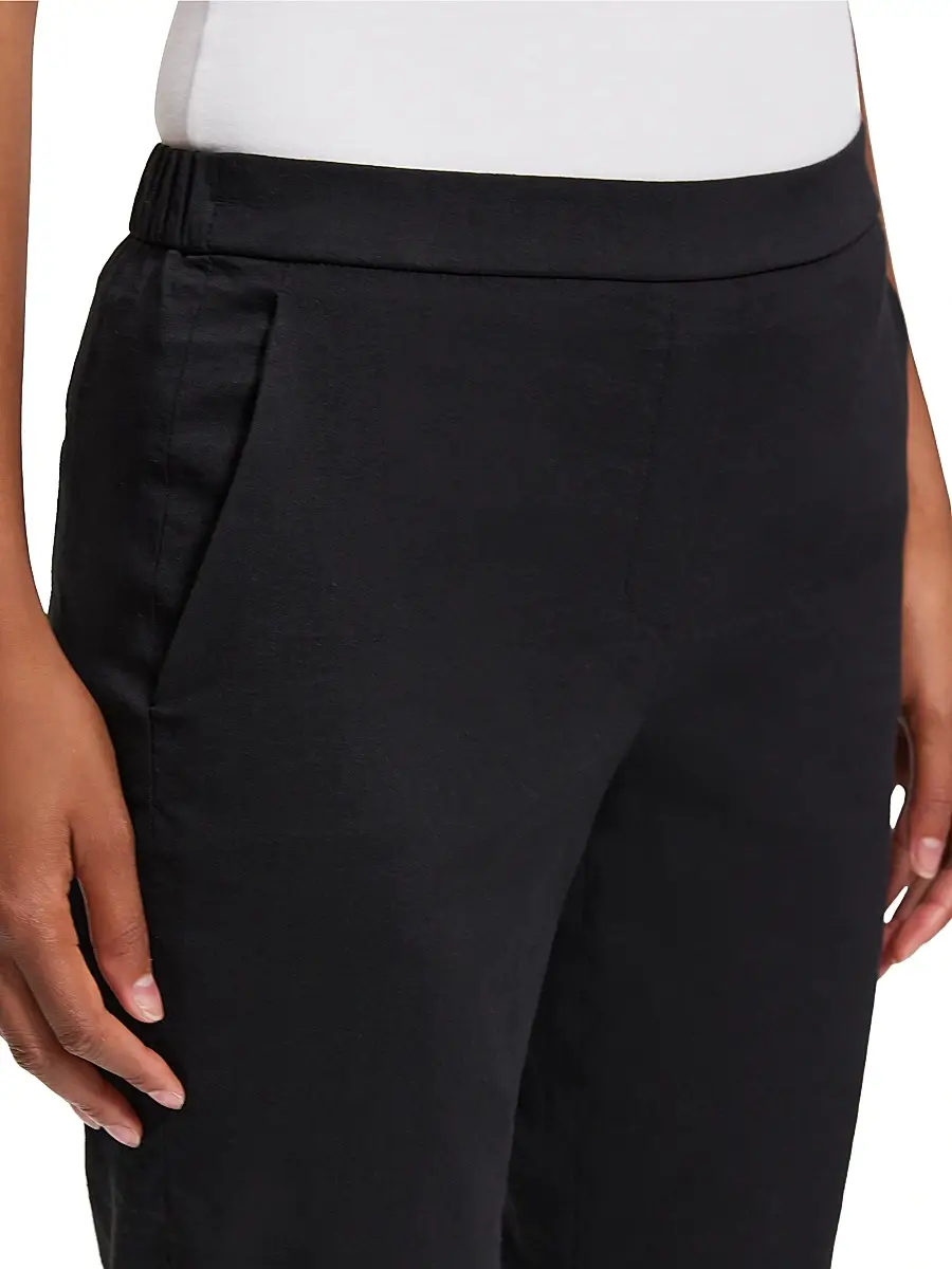 Theory Women's Treeca Linen Pull-On Crop Pants | Thumbnail 6 Theory Women's Treeca Linen Pull-On Crop Pants | Thumbnail 6