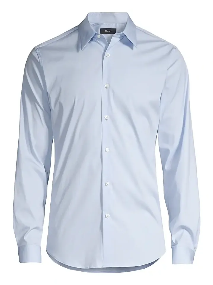 Theory Men's Sylvain Wealth Poplin Long-Sleeve Shirt