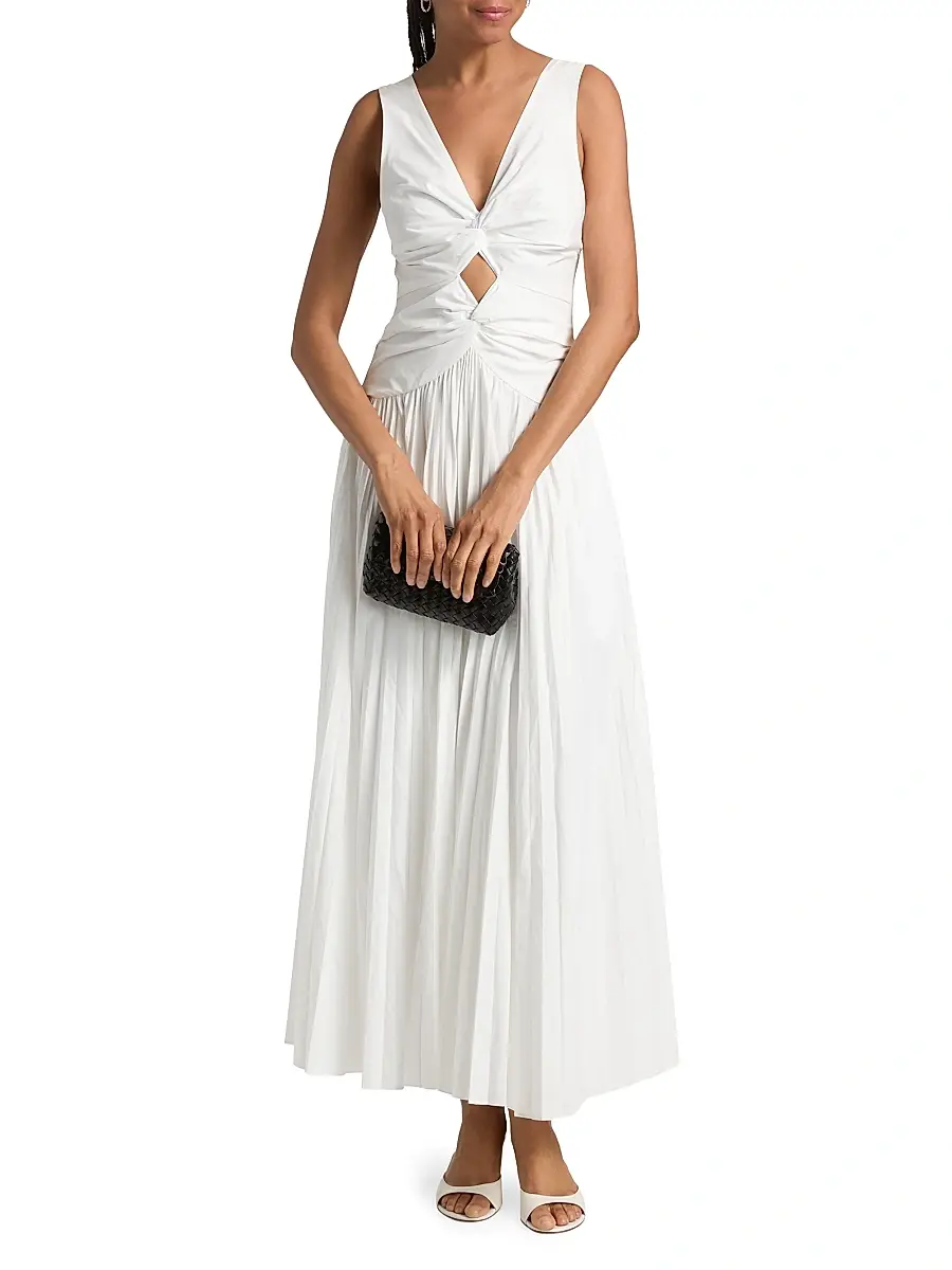Simkhai Women's Vivianne Center Twist Midi-Dress | Thumbnail 2 Simkhai Women's Vivianne Center Twist Midi-Dress | Thumbnail 2