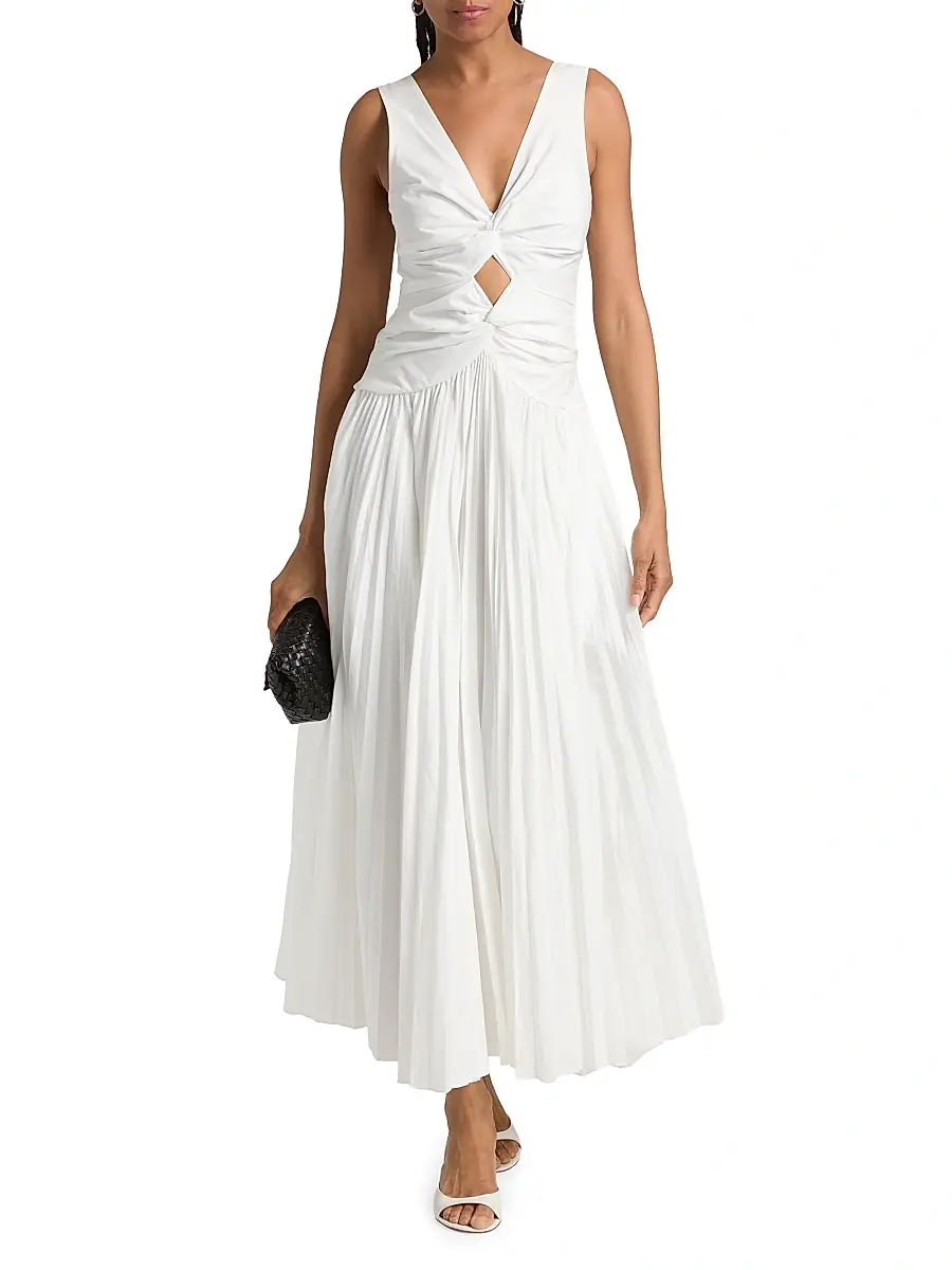 Simkhai Women's Vivianne Center Twist Midi-Dress | Thumbnail 3 Simkhai Women's Vivianne Center Twist Midi-Dress | Thumbnail 3