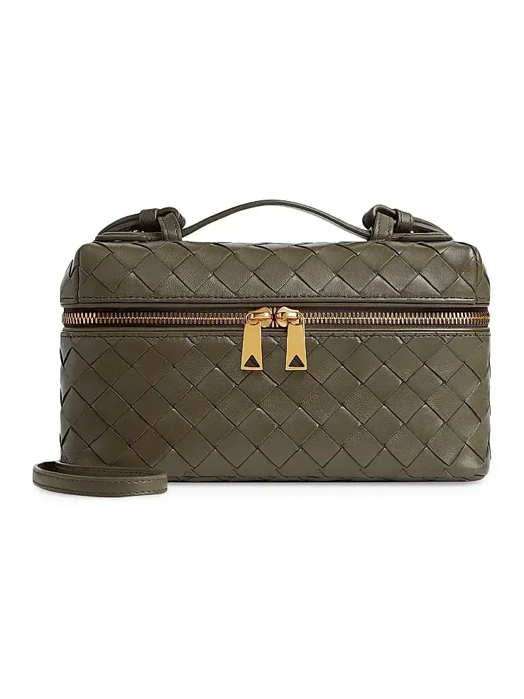 Women's Bang Bang Intrecciato Leather Crossbody Vanity Case Bag