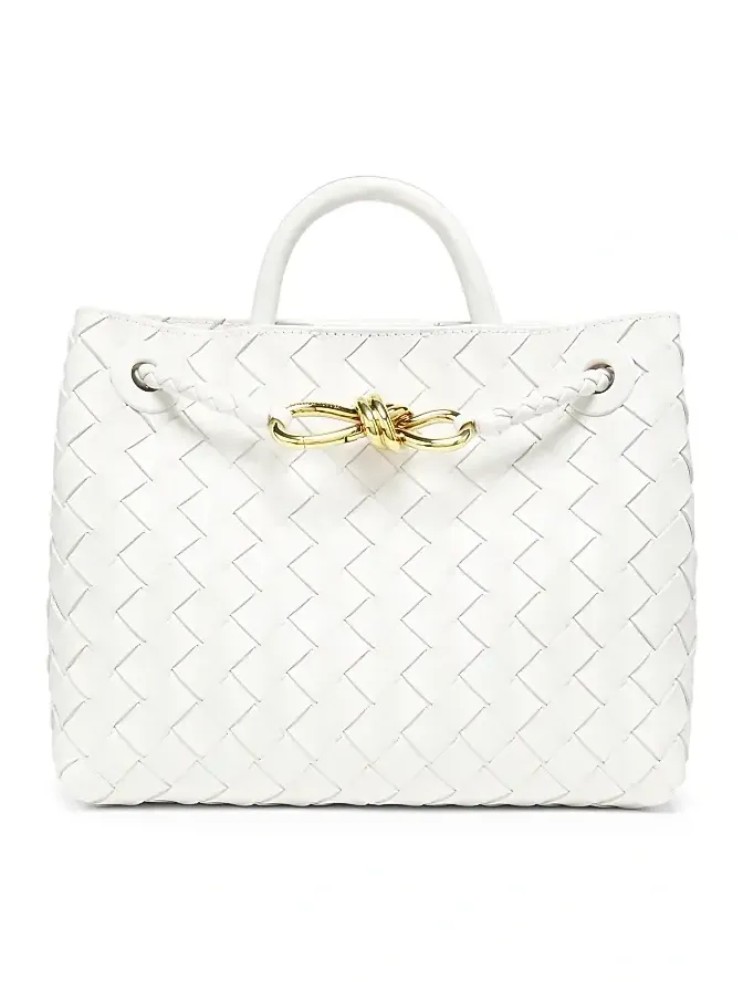 Women's Andiamo Small Intrecciato-Leather Top-Handle Bag Women's Andiamo Small Intrecciato-Leather Top-Handle Bag