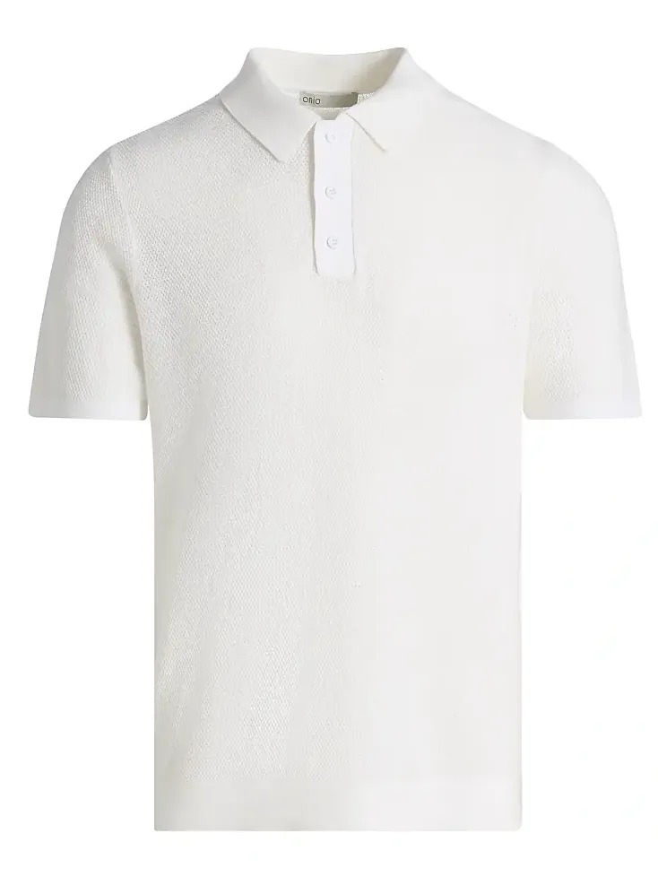 Men's Textured Knit Polo Shirt Men's Textured Knit Polo Shirt