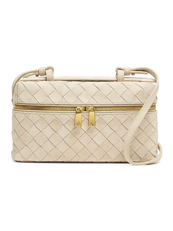 Women's Bang Bang Intrecciato Suede Vanity Case