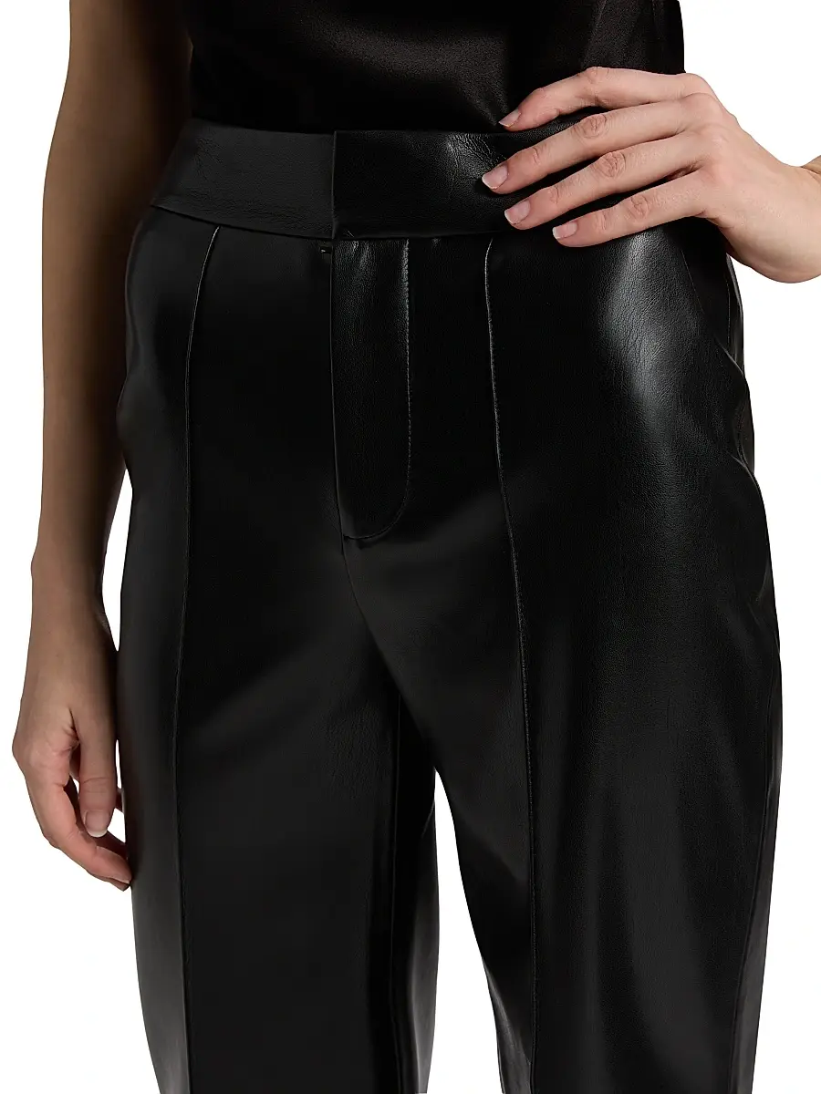 Alice + Olivia Women's Dylan Wide-Leg Faux Leather Pants | Thumbnail 6 Alice + Olivia Women's Dylan Wide-Leg Faux Leather Pants | Thumbnail 6