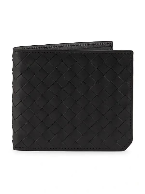 Men's Intrecciato Leather Bifold Wallet Men's Intrecciato Leather Bifold Wallet
