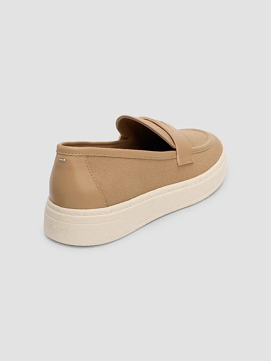 Giuseppe Zanotti Men's Apron Toe Canvas Penny Loafers | Thumbnail 3 Giuseppe Zanotti Men's Apron Toe Canvas Penny Loafers | Thumbnail 3