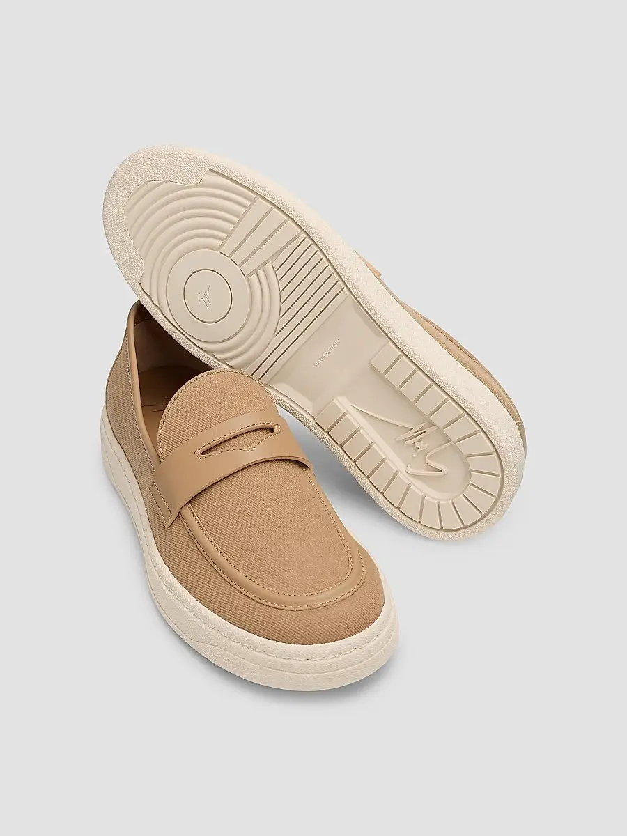 Giuseppe Zanotti Men's Apron Toe Canvas Penny Loafers | Thumbnail 6 Giuseppe Zanotti Men's Apron Toe Canvas Penny Loafers | Thumbnail 6
