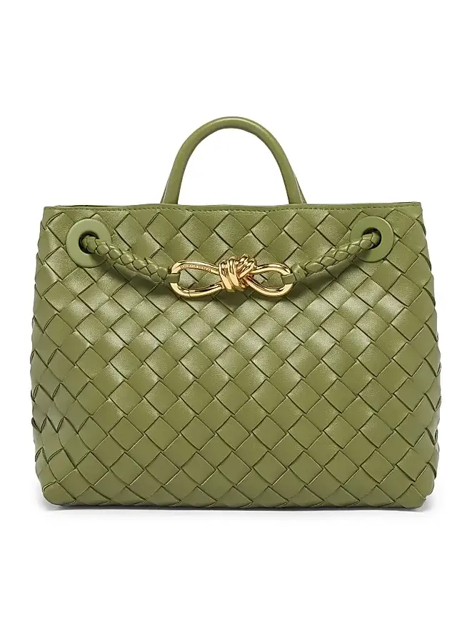 Women's Andiamo Small Intrecciato-Leather Top-Handle Bag