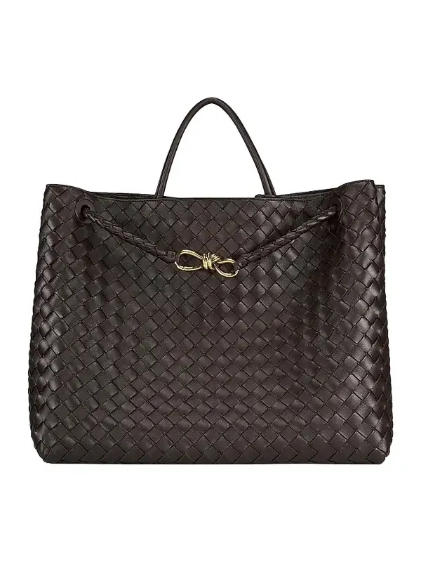 Women's Large Andiamo Intrecciato Leather Top-Handle Bag Women's Large Andiamo Intrecciato Leather Top-Handle Bag