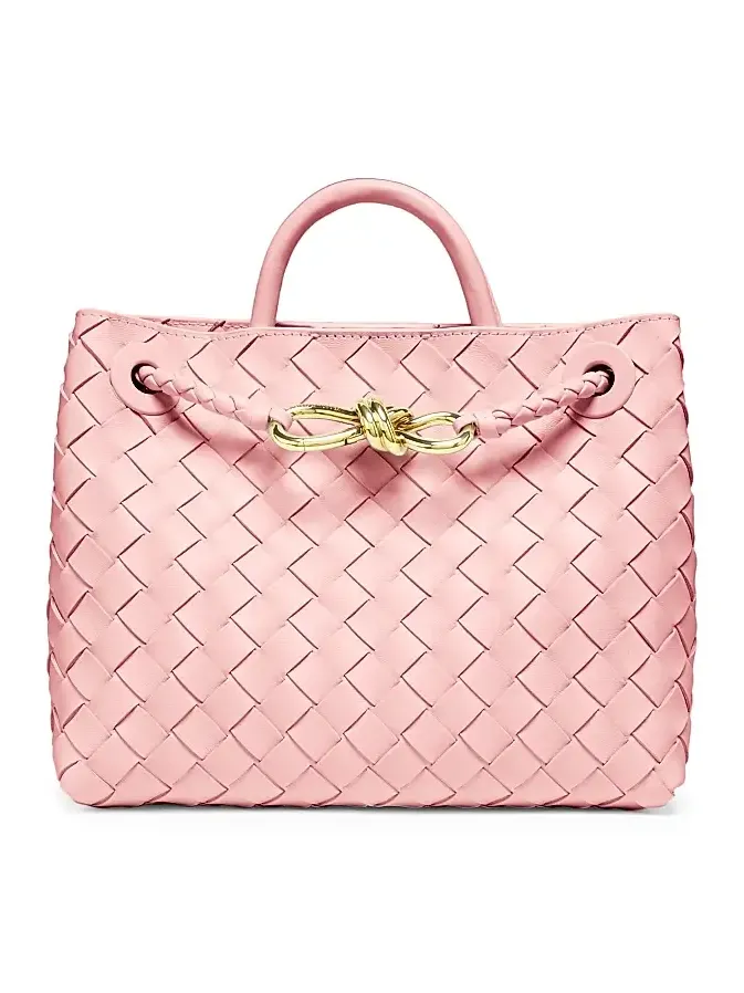 Women's Andiamo Small Intrecciato-Leather Top-Handle Bag