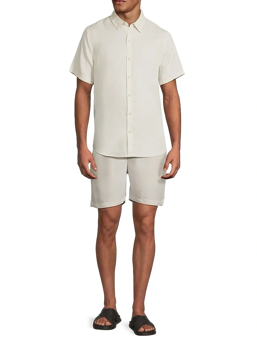 Onia Men's Linen-Blend Drawstring Shorts | Thumbnail 2 Onia Men's Linen-Blend Drawstring Shorts | Thumbnail 2