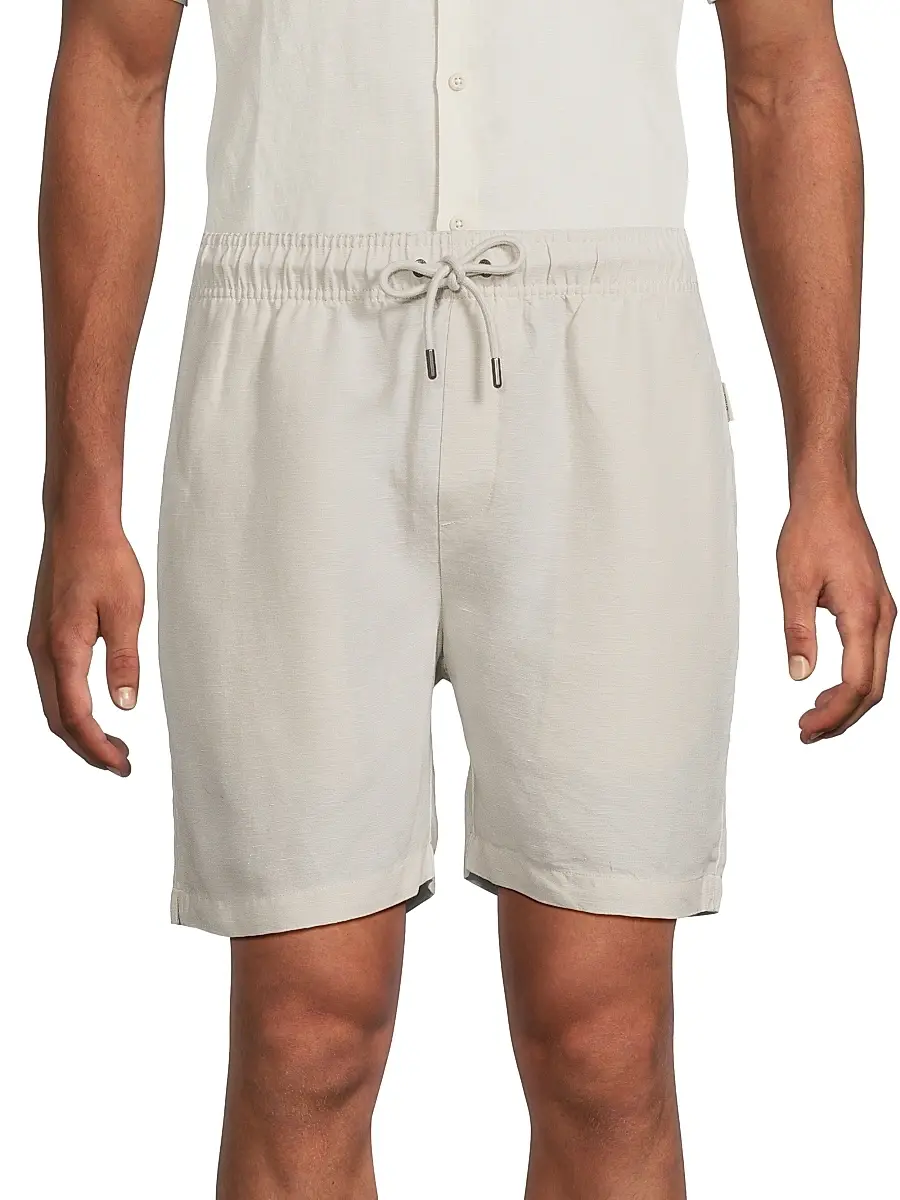 Onia Men's Linen-Blend Drawstring Shorts | Thumbnail 3 Onia Men's Linen-Blend Drawstring Shorts | Thumbnail 3