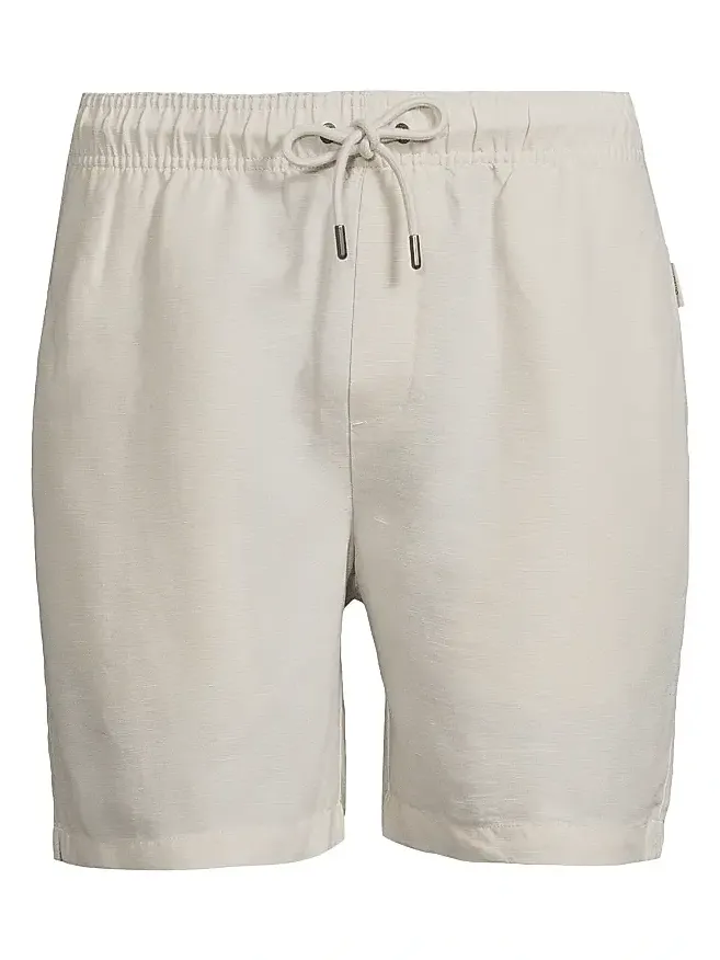 Men's Linen-Blend Drawstring Shorts