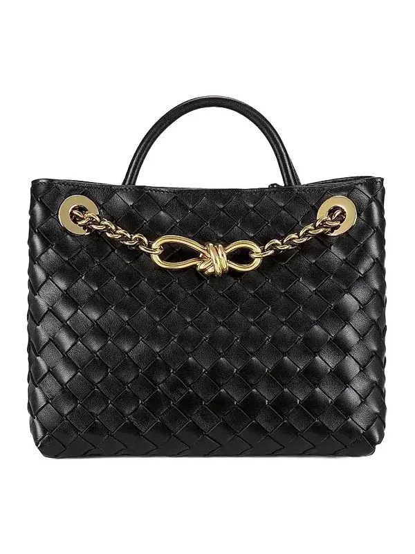 Women's Andiamo Small Chain Intrecciato Leather Top-Handle Bag Women's Andiamo Small Chain Intrecciato Leather Top-Handle Bag
