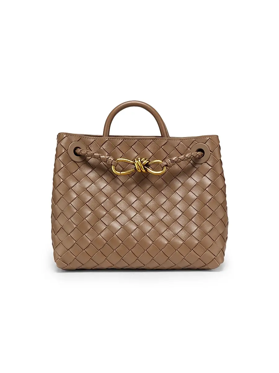 Bottega Veneta Women's Andiamo Intrecciato Leather Top-Handle Bag - Cognac | Image 1 Bottega Veneta Women's Andiamo Intrecciato Leather Top-Handle Bag - Cognac | Image 1