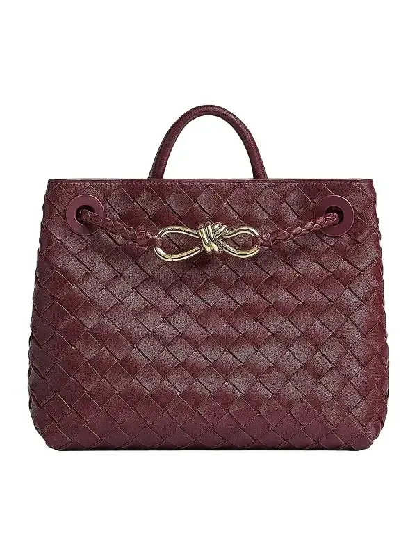Women's Andiamo Small Intrecciato-Leather Top-Handle Bag