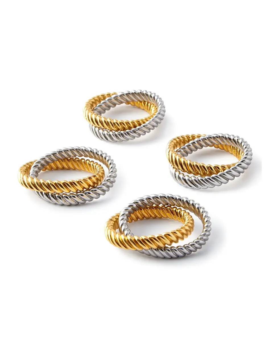 L'Objet Deco Twist Napkin Rings Jewels, Set of 4 | Thumbnail 2 L'Objet Deco Twist Napkin Rings Jewels, Set of 4 | Thumbnail 2