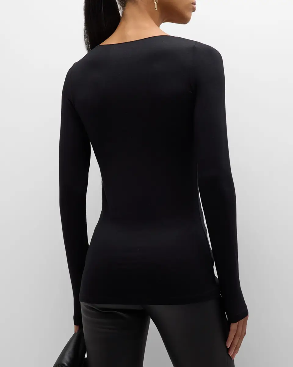 MAJESTIC FILATURES Soft Touch Marrow-Edge Long-Sleeve Top | Thumbnail 3 MAJESTIC FILATURES Soft Touch Marrow-Edge Long-Sleeve Top | Thumbnail 3