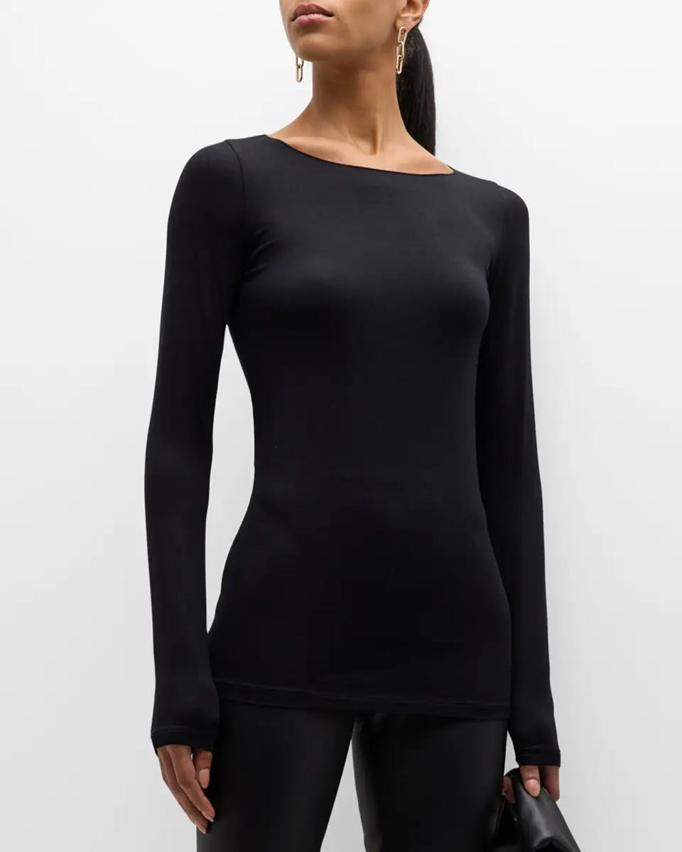 MAJESTIC FILATURES Soft Touch Marrow-Edge Long-Sleeve Top | Thumbnail 4 MAJESTIC FILATURES Soft Touch Marrow-Edge Long-Sleeve Top | Thumbnail 4
