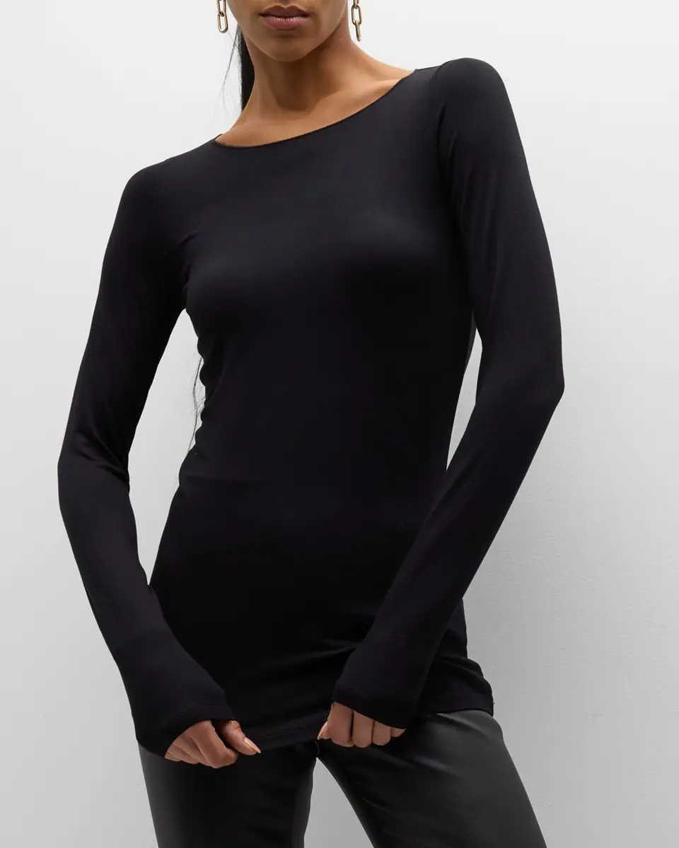 MAJESTIC FILATURES Soft Touch Marrow-Edge Long-Sleeve Top | Thumbnail 7 MAJESTIC FILATURES Soft Touch Marrow-Edge Long-Sleeve Top | Thumbnail 7