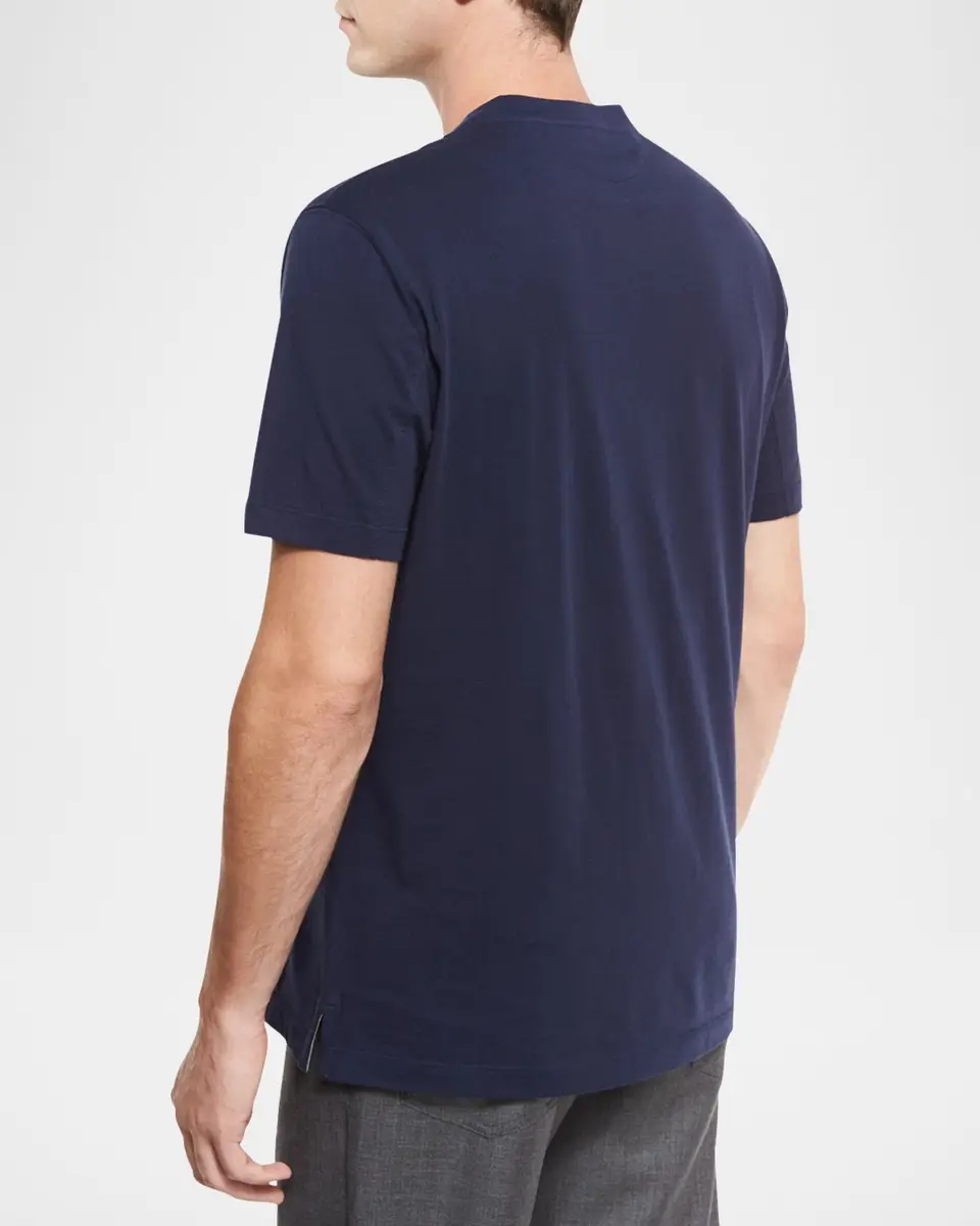 Brunello Cucinelli Men's Marled Crewneck T-Shirt | Thumbnail 2 Brunello Cucinelli Men's Marled Crewneck T-Shirt | Thumbnail 2